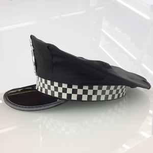 HLC คอสเพลย์ ACC หมวกปาร์ตี้เทศกาลหมวกตำรวจแหลมหมวกสีขาวสีดำเครื่องแต่งกายงานปาร์ตี้แต่งตัวหมวกแบนเครื่องประดับเครื่องแบบ - Product Image 4