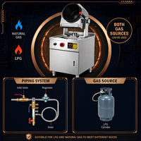 Robot Cuiseur Commercial Automatique à Gaz Haute Puissance pour Wok, Personnalisable, Équipement de Cuisine Professionnel