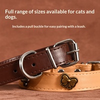 Collier pour chat rétro en cuir PU imperméable avec boucle en métal réglable, accessoire mignon et tendance pour chiot et chaton
