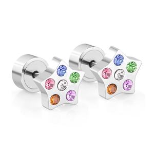 <b>Cheap</b> <b>Jewelry</b> <b>Set</b> Star Shape <b>Jewelry</b> Type Stud Earrings Girls Screw Back Earrings - Product Image 4