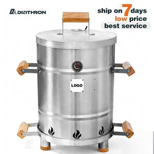 Barbecue à charbon de bois moderne en acier inoxydable de 80 cm, fumoir extérieur léger et durable, poêle sans fumée pour camping, Barrel&<span class=keywords><strong>Grill</strong></span> - Product Image 5