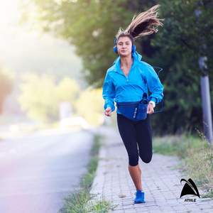 Paquete de cintura de hidratación de muestra gratis con soporte para botella de agua y puerto para auriculares para hombres y mujeres, riñonera reflectante - Product Image 5