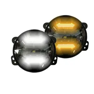 N2 LED Fog Lights For Jeep Wrangler JL/ Gladiator JT, DOT Compliant, Round Fog Lamps With DRL and Turn Signal