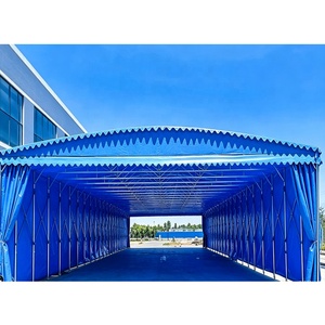Portable sliding sunshade awning, folding sliding sunshade, retractable <b>canopy</b>, manufacturing factory shelter <b>tent</b> - Product Image 1