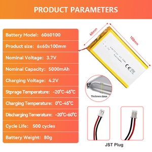 6060100 803040 101550 103665 974058 126090 1160100 3.7V 리튬 폴리머 배터리 1000mAh-10000mAh 파우치 셀 리튬 이온 배터리 - Product Image 2