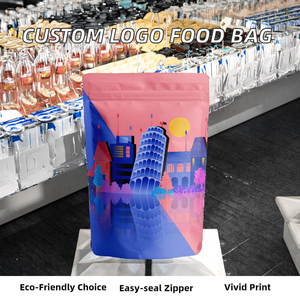 MOQ 10pcs Custom Digital Print Sachets Aluminum Foil Zip Lock Self Heat Seal Stand up Food Smell Proof Pouch Zipper Mylar <strong>Bag</strong> - Product Image 2