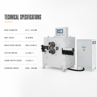 Machine de sertissage et de coupe de fil entièrement automatique SK20 CNC à commande servo, machine de fabrication de treillis métallique serti de 1 à 10 mm