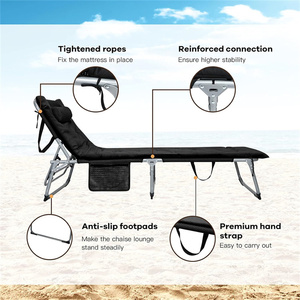 <span class=keywords><strong>Lit</strong></span> de camp pliable compact et portable pour l'extérieur, facile à installer, idéal pour le camping, le bureau, la randonnée, la moto, la plage - Product Image 4