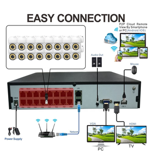 Système de caméra IP 8MP HD 16 canaux, vision nocturne couleur, contrôle à distance, système de caméra de sécurité, caméra POE, kit NVR CCTV - Product Image 2