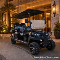 Carrito de Golf Eléctrico de 6 Plazas, Motor de CA de 4.0KW, Suspensión MacPherson, Batería de Litio de 72v, OEM ODM