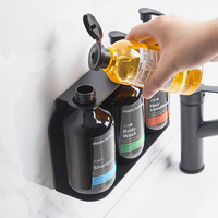 Distributeur de bouteilles rondes en plastique, supports muraux, manuel, récipient de shampoing, perceuse, douche libre