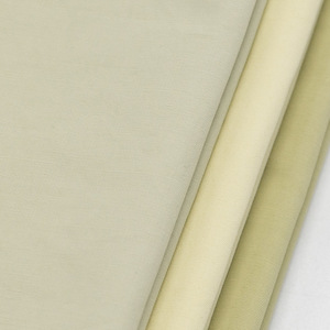 50S cotton nylon <b>blended</b> fine plain non stretch yarn card woven khaki garment fabric wholesale ready stock - Product Image 4