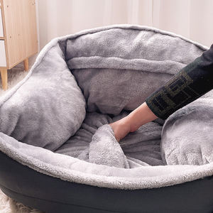 Luxuriöses großes wasserdichtes wasch bares Hunde bett mit weicher, dicker Pp-Baumwoll polsterung für kleine und mittlere Hunde - Product Image 2