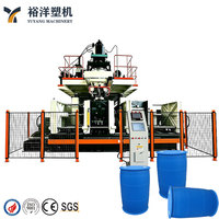 Máquina de Moldeo por Extrusión-Soplado Automática de HDPE de Una Capa, de Doble Estación y Doble Anillo, con Capacidad de 220 Litros