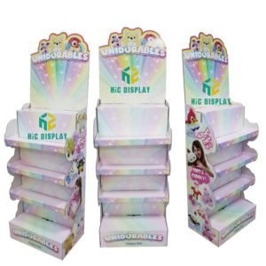 Đặc biệt tùy chỉnh Pop sàn giấy hiển thị đồ chơi hình hiển thị trường hợp các tông sóng Kệ hiển thị đứng cho đồ chơi sang trọng - Product Image 1