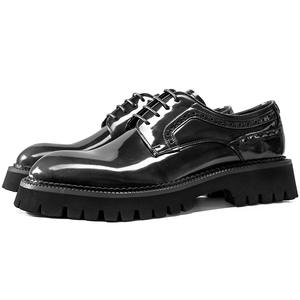 Zapatos de Cuero Genuino 2025, Diseño Cuadrado, Casuales, con Suela Gruesa, de Charol, con Cordones, Antideslizantes, Transpirables, Ligeros, para Traje o Boda - Product Image 2