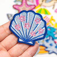 Patchs brodés personnalisés d'animaux marins, à thermocoller, motifs de créatures marines de dessin animé, badges appliqués pour vêtements, sacs à dos, vestes, décoration DIY