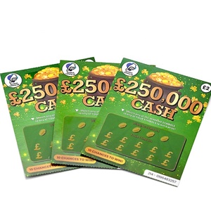 Tùy chỉnh Bingo thẻ trò chơi Cào thẻ giành chiến thắng prank chiến thắng cào Xổ Số vé Cào thẻ trò chơi Xổ Số - Product Image 1