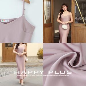 Vestido de noche Auro Satin con cuello en V y cola de pez para mujer, talla grande, color morado ahumado, con etiqueta. - Product Image 3