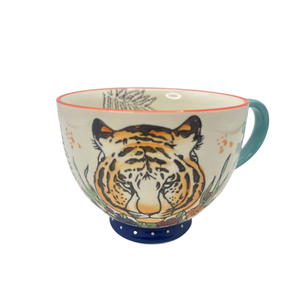Tasses en céramique peintes style Tigre, Léopard et Grue à couronne rouge pour café, lait et petit-déjeuner – Vente en gros - Product Image 5