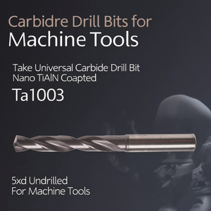 Foret universel en carbure Ttake Ta1003, revêtement Nano TiAlN, 5Xd non percé, pour machines-outils - Product Image 3