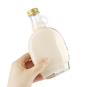 Bouteilles <span class=keywords><strong>de</strong></span> sirop d'érable en verre <span class=keywords><strong>de</strong></span> forme plate transparente <span class=keywords><strong>de</strong></span> 150ml 250ml 375ml 500ml avec avec petite poignée et <span class=keywords><strong>bouchon</strong></span> à vis - Product Image 5