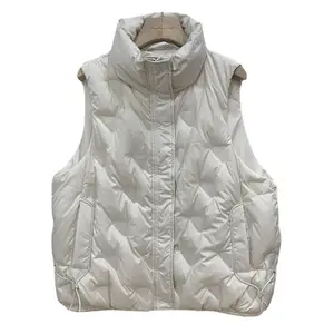 2023 fashion women winter waterproof quilted bubble waistcoats plus size down down puffer jackets embossed vests