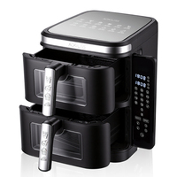 Friteuse à air ACKILISS 2800W conçue pour la cuisson à double panier avec circulation d'air à 360 degrés et puissance élevée