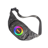 Bolsa Multifuncional para Altavoz con Iluminación LED RGB, para Llevar en la Cintura/Pecho, Ideal para Correr de Noche y Hacer Ejercicio por la Mañana