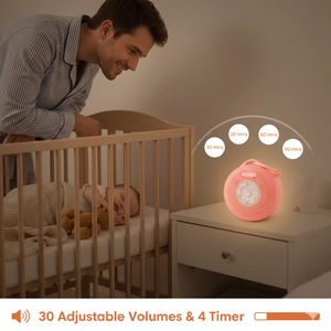 Máquina <span class=keywords><strong>de</strong></span> Ruido Blanco Portátil Rosa con 21 Sonidos Relajantes, Terapia <span class=keywords><strong>de</strong></span> Lluvia, 15 <span class=keywords><strong>Horas</strong></span> <span class=keywords><strong>de</strong></span> Duración <span class=keywords><strong>de</strong></span> Batería, Recargable por USB, Sonioc Sleep Unisex OEM - Product Image 4