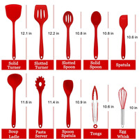Ensemble d'ustensiles de cuisine traditionnels en silicone, 10 pièces, sans BPA, résistants à la chaleur, spatules et louches de cuisson, design luxueux et sûr