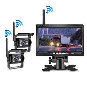 7&quot; <strong>Wireless</strong> Backup <strong>Camera</strong> System for Trucks &amp; Cars - 2 <strong>Camera</strong> HD <strong>Monitor</strong>, Waterproof, Easy Installation Kit - Product Image 1