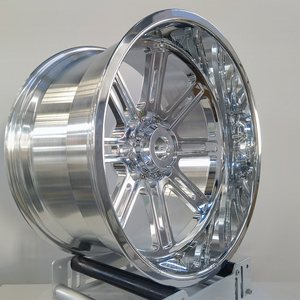 Letter engraving American FORCE JTX customize the logo and the floating center caps 26inch high polish Forged single <b>Wheels</b> - Product Image 5