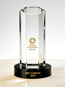 Trophée <span class=keywords><strong>de</strong></span> compétition professionnel personnalisé en acrylique léger - Personnalisation rapide du logo et du titre pour les summits sectoriels, les défis d'innovation - Product Image 2