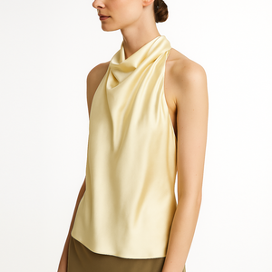 <span class=keywords><strong>Top</strong></span> in <span class=keywords><strong>raso</strong></span> Sexy <span class=keywords><strong>donna</strong></span> senza maniche senza maniche all'ingrosso personalizzato da <span class=keywords><strong>donna</strong></span> - Product Image 3