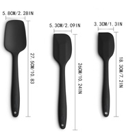 Ustensiles de cuisine en silicone, grand grattoir à pâtisserie, spatule à crème, couteau à mélanger, outil de cuisine domestique, ensemble de trois pièces pour la pâtisserie