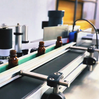 YIMU YM410 Nouvelle machine d'étiquetage automatique de bureau pour bouteilles rondes, applicateur d'étiquettes de table pour petites bouteilles et flacons
