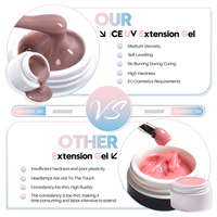 Deroi Produit Professionnel Gel Dur de Construction pour Ongles, Gel Dur d'Extension pour Ongles