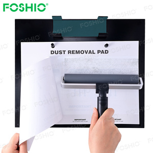 Foshio, rodillo de vidrio montado en la pared personalizado, aplicación de <span class=keywords><strong>vinilo</strong></span>, herramienta de tinte de ventana, juego de rodillos a prueba de polvo de 8 pulgadas con almohadilla pegajosa - Product Image 2