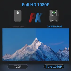 Proyektor Portabel Led Mini Video Portabel, Proyektor Portabel Bluetooth Pintar Android Wifi 4K 1080P