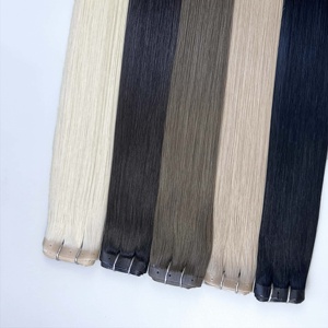ต่อผมหรูหราแบบรัสเซีย  ชนิดผีเสื้อ  ผมแท้บริสุทธิ์  Genius Weft สี 1B สำหรับใช้ในร้านเสริมสวยมืออาชีพ - Product Image 1