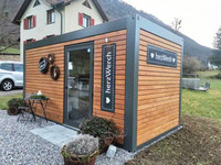 Bureaux préfabriqués en conteneurs de 20 pieds pour l'extérieur, conteneurs modulaires de stockage, cabanes en verre, abris de jardin, mini-maisons