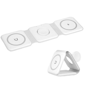 Produits innovants 2025, chargeur sans fil 3 en 1 à charge rapide 15W, support magnétique léger 10W pour <span class=keywords><strong>iPhone</strong></span>, montre, écouteurs - Product Image 2