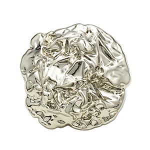 45MM Oversized <strong>Metal</strong> Pleated <strong>Buttons</strong> Gold Plated for Upscale Suit Coat - Product Image 4