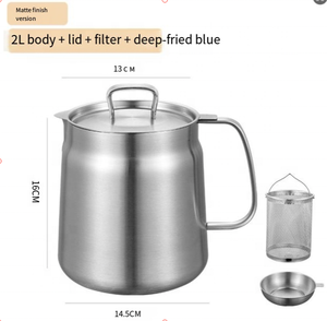 Nouvelle Friteuse en Acier Inoxydable 304 - Qualité Alimentaire pour Cuisine avec Filtre - Capacité 1,5L/2L - Product Image 4