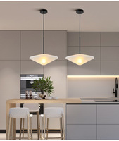 Lustre ovale LED créatif et simple en fer et verre, style nordique, pour café, restaurant, bar, hôtel, chambre à coucher, chevet, noir/blanc