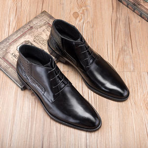 Nuevos zapatos de oficina a la moda para hombre, botas de cuero para hombre, botas cortas, zapatos formales para hombre, botas de otoño duraderas y antideslizantes - Product Image 6