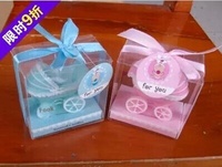 Anniversaire bébé ensemble poussette bougie paraffine cire ange cadeau avec boîte-cadeau de retour pour gâteau cuisson et artisanat