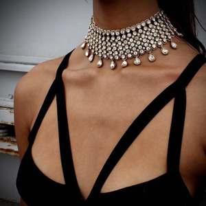 <span class=keywords><strong>Collar</strong></span> de gota de agua y gemas, Gargantilla corta, diamantes, Gran Marca, moda de alta gama, novedad - Product Image 1