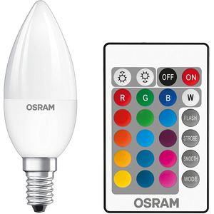 Ampoule LED Osram E14 4,5W RGB Blanc Chaud avec Télécommande, Lumière Intelligente à Fixation au Plafond - Product Image 1